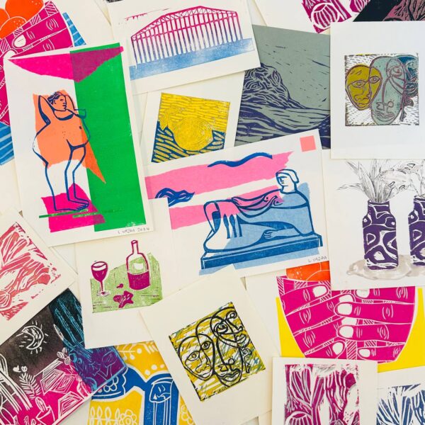 Linocut Postcards